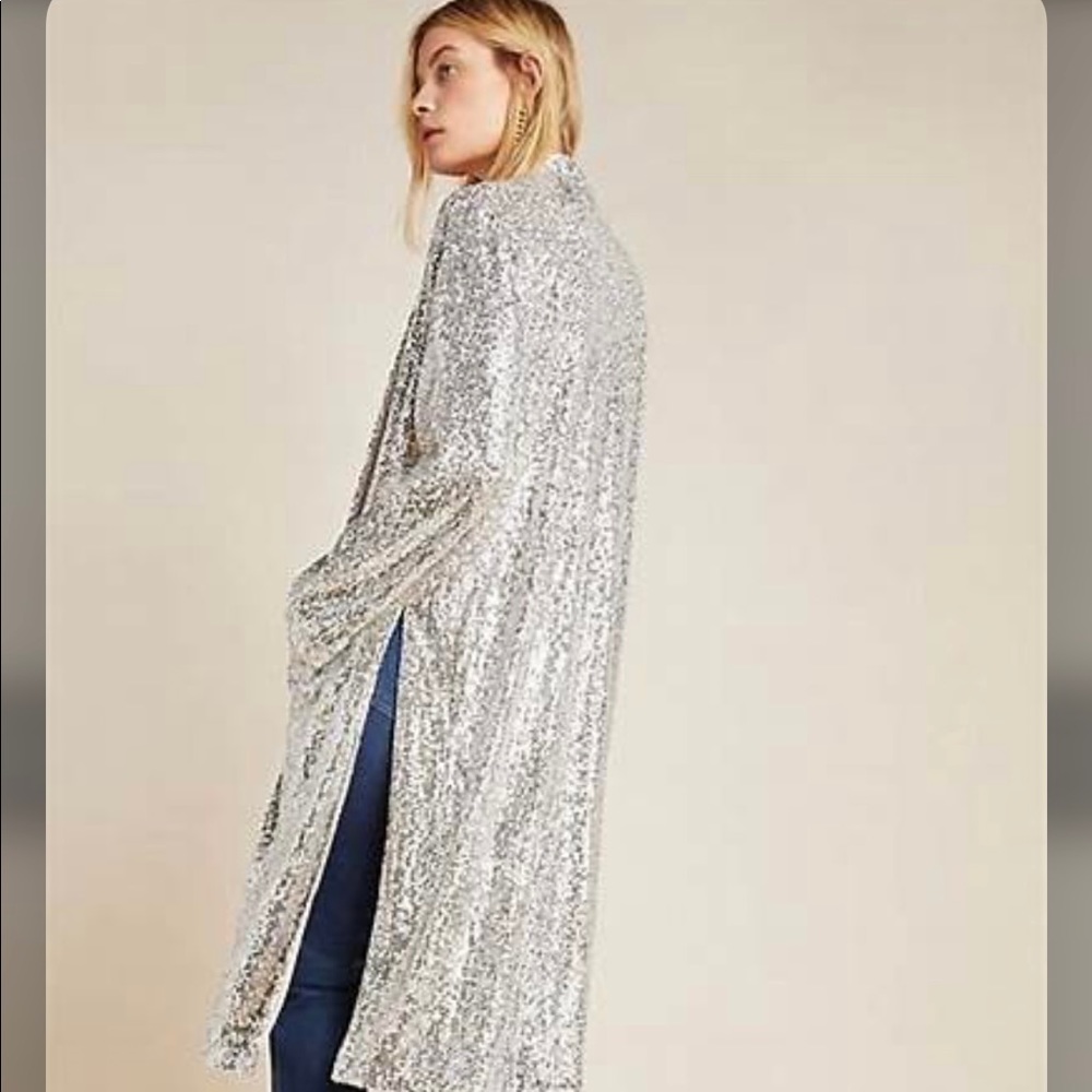 BB Dakota Sequin Duster Jacket Sz XS NWT Unworn, Anthro